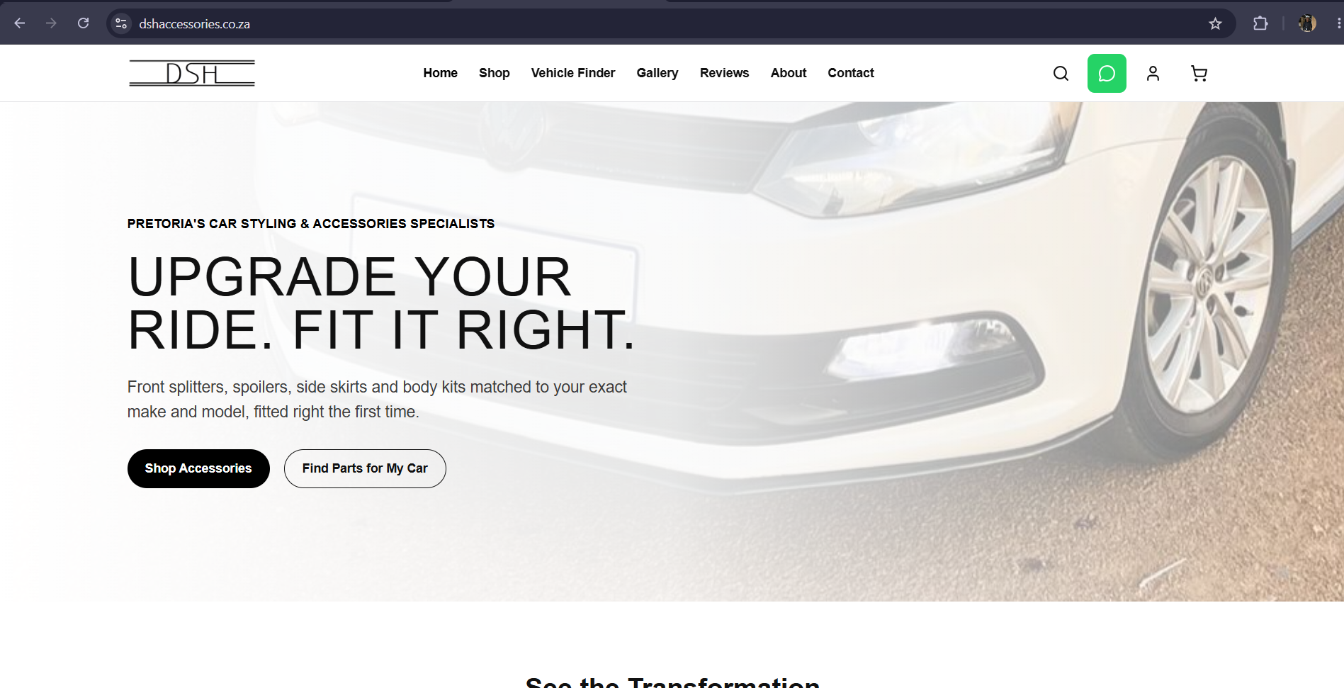 DSH Accessories homepage